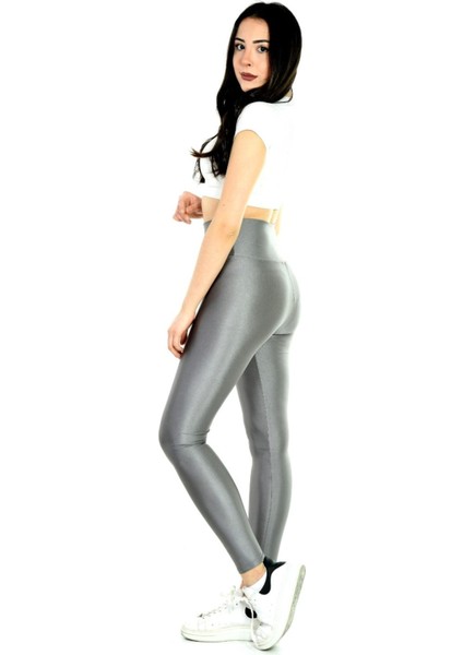 Yüksek Bel Parlak Lüx Kumaş Tayt Büyük Bedenli fiyatları