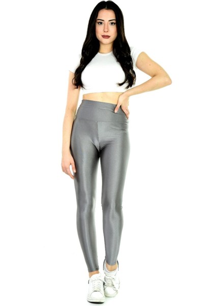 Yüksek Bel Parlak Lüx Kumaş Tayt Büyük Bedenli modelleri