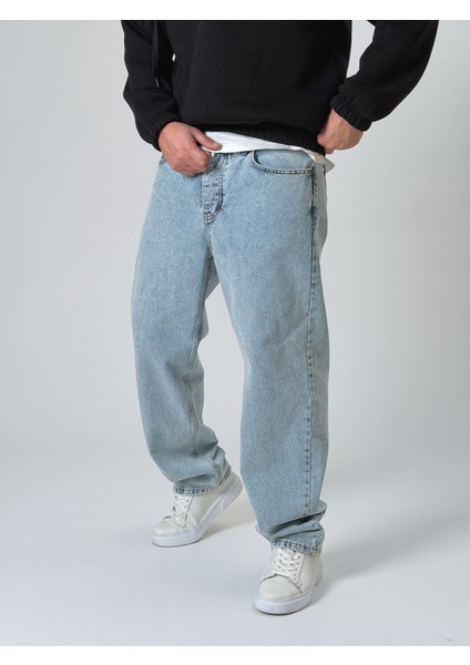 Buz Mavisi Erkek Baggy Kot Pantolon COC2528 modelleri