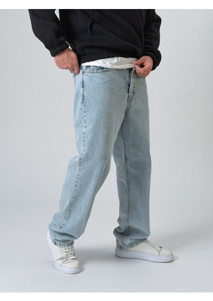 Buz Mavisi Erkek Baggy Kot Pantolon COC2528 fırsatları