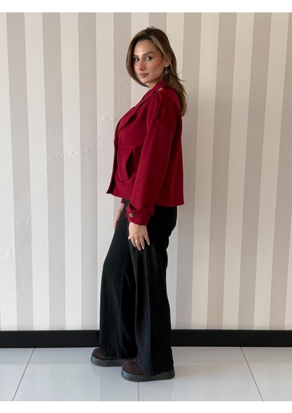 Isa Oversize Kaşe Kruvaze Kaban Ceket Kadın Mont modelleri