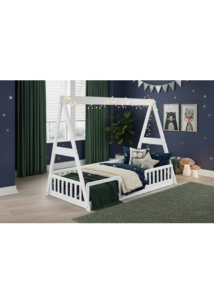 Piramit House Montessori Karyola: Çocuğunuzun Hayallerindeki Güvenli Ev! 90X190 1.sınıf Mdf fiyatları