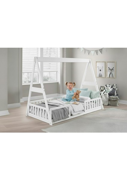 Piramit House Montessori Karyola: Çocuğunuzun Hayallerindeki Güvenli Ev! 90X190 1.sınıf Mdf indirimleri