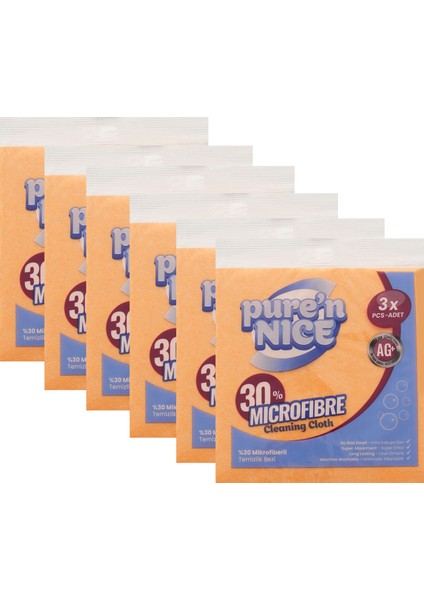 3 Adet Turuncu Bez x 6 Paket