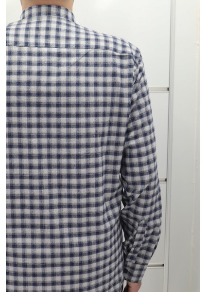 Fistan Store Erkek Ekose Klasik Kesim Rahat Kalıp Tek Cepli Kışlık Kaşmir Gömlek fırsatları