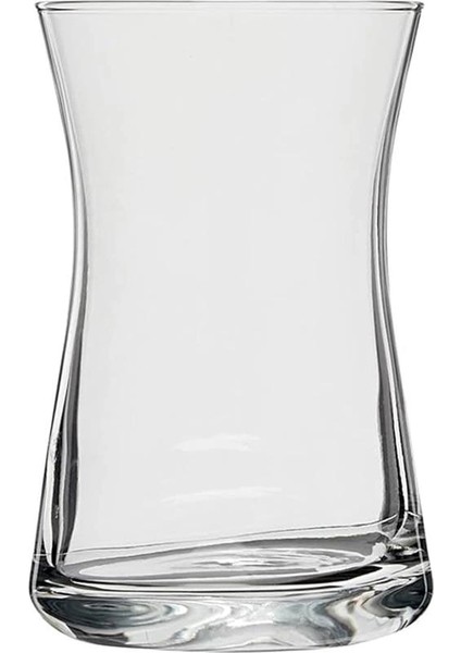 Heybeli Cam Çay Bardağı Seti, Sade, 6 Parça, Şeffaf, 170 cc