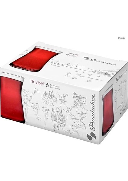 Heybeli Cam Çay Bardağı Seti, Sade, 6 Parça, Şeffaf, 170 cc fiyatları