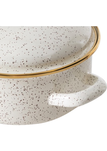 Vıntage Enamel Derin Tencere 18 cm