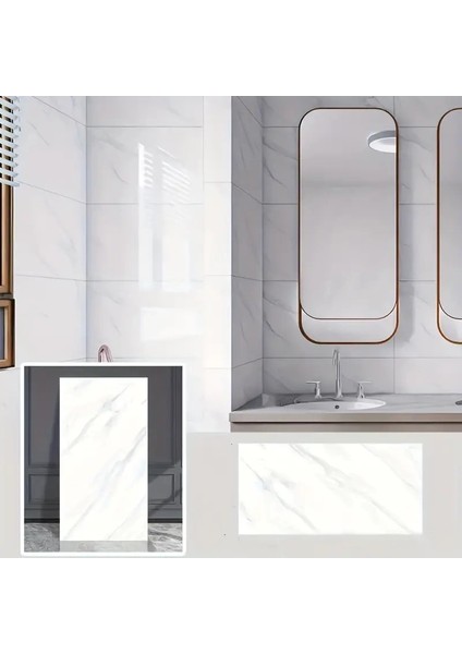 Buğz Beyaz Mermer Desenli Alüminyum Plastik Duvar Sticker modelleri