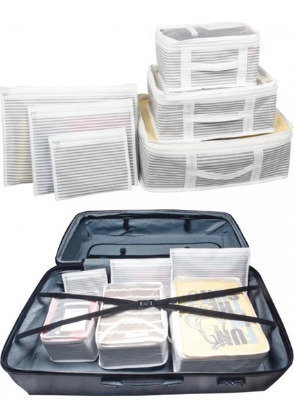 Bavul İçi Organizer Seti - Yatak Odası Organizer Set - Makyaj Organizer Mini Hurçlar (6 Parça)
