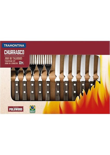 Churrasco 21199/903 Çatal Bıçak Barbekü Seti (12LI Kutu) fiyatları