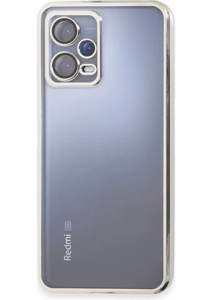Xiaomi Redmi Note 12 Pro 5g Kılıf Razer Lensli Silikon - Gümüş (K95)