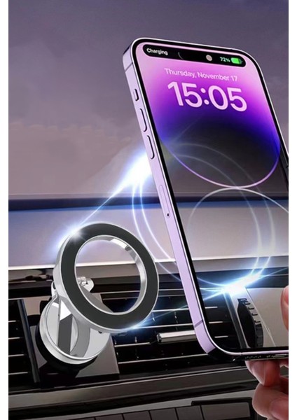 1080 Derece Metal Mıknatıslı Akrobat Telefon Tutucu Kaliteli Sarsılmaz Masa Üstü Araç Içi Tel Tutucu