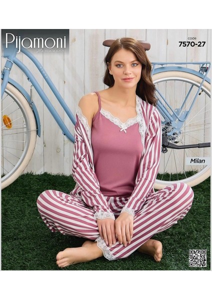 Milan 3’lü Sabahlıklı Takım Yumuşak Dokusu, Sıcak Duruşu ve Kusursuz Tarzı ile Fark Yarat.