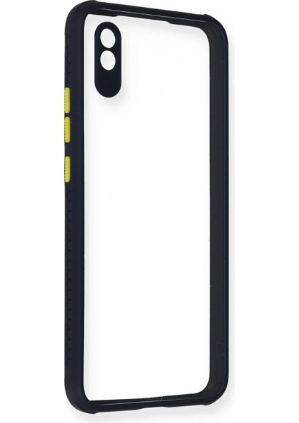 Xiaomi Redmi 9A Kılıf Miami Şeffaf Silikon - Lacivert (K95)