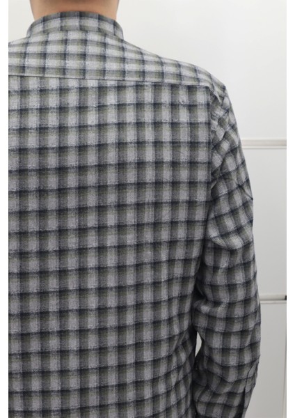 Fistan Store Erkek Ekose Klasik Kesim Rahat Kalıp Tek Cepli Kışlık Kaşmir Gömlek fırsatları