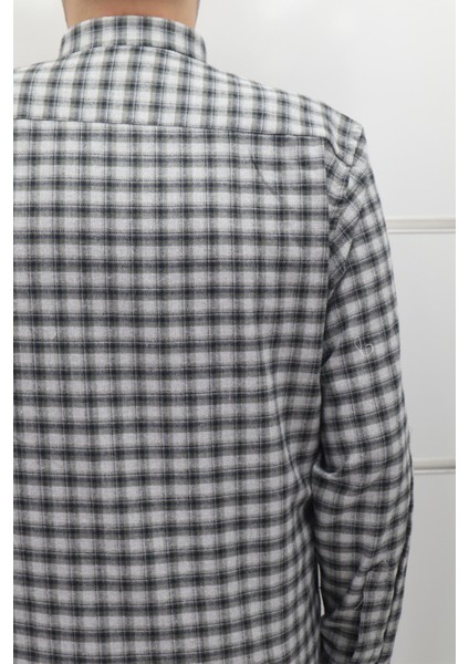 Fistan Store Erkek Ekose Klasik Kesim Rahat Kalıp Tek Cepli Kışlık Kaşmir Gömlek fırsatları