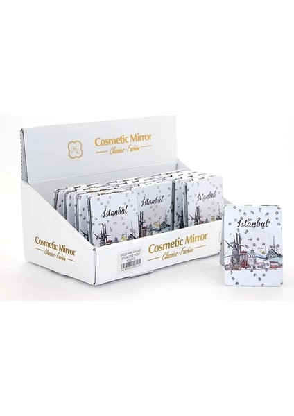 Buğz Taşlı Istanbul Tasarımı El Aynası Ince ALK2620