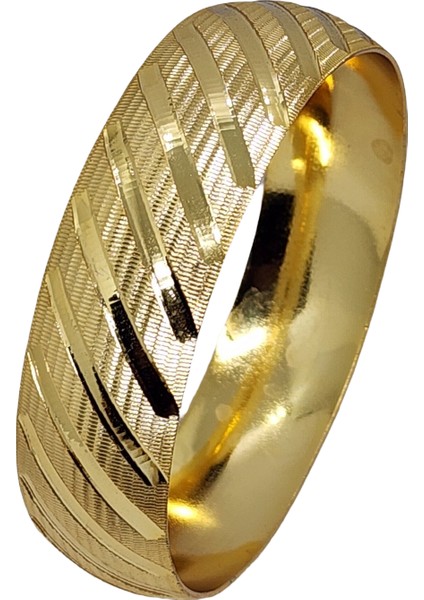 2 cm Genişliğinde Verevine Çizgili Modeldüğün Nişan Şık Geceler 18 K Altın Kaplama Bilezik fiyatları