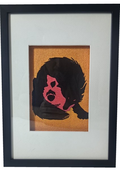 Kırmızı Baklıklı Kız ve Kurt - Uv LED Li Neon Nakış Işlemeli 21X30 cm