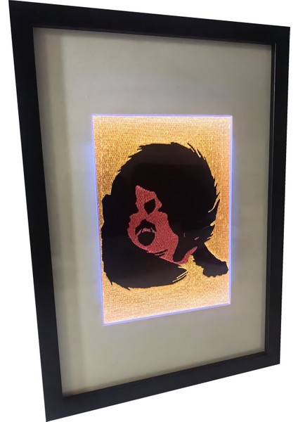 Kırmızı Baklıklı Kız ve Kurt - Uv LED Li Neon Nakış Işlemeli 21X30 cm fırsatları