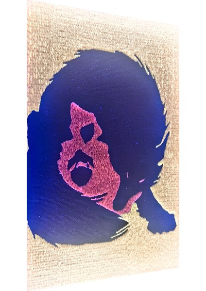 Kırmızı Baklıklı Kız ve Kurt - Uv LED Li Neon Nakış Işlemeli 21X30 cm