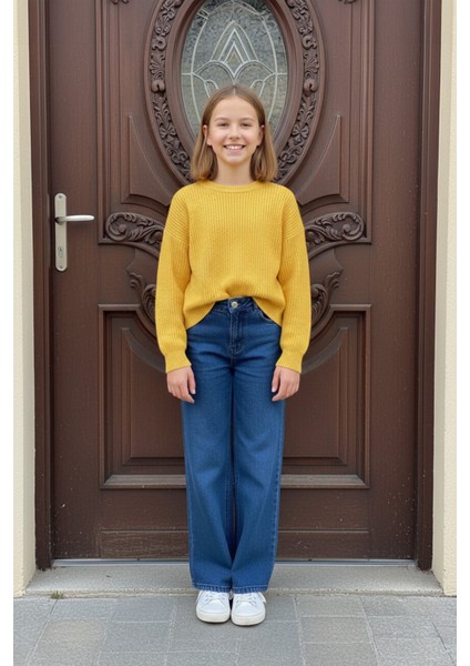 Beli Lastikli Kız Çocuk Palazzo Pantolon