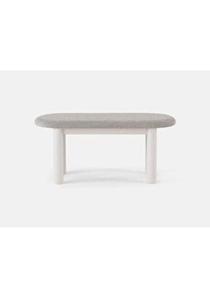 Amara Modern Yemek Takımı Açılabilir Masa Beyaz Renk 4 Sandalyeli 1 Banklı