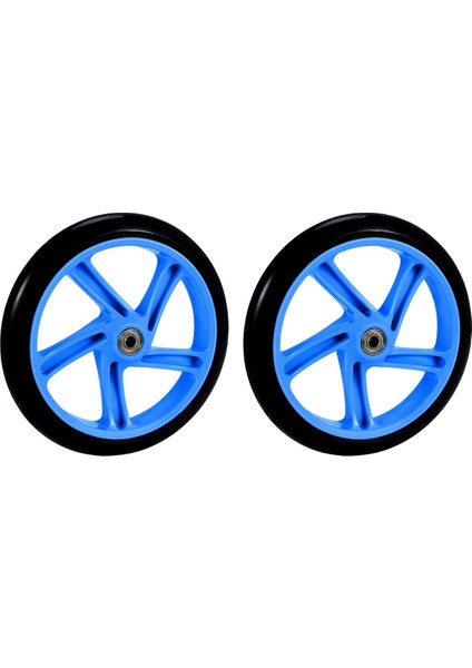 Parça Scooter Tekerleği 200 mm Pu Malzeme Tekerlek Kalınlığı 30 mm Abec-7 Rulman Scooter Aksesuarları, Mavi (Yurt Dışından)