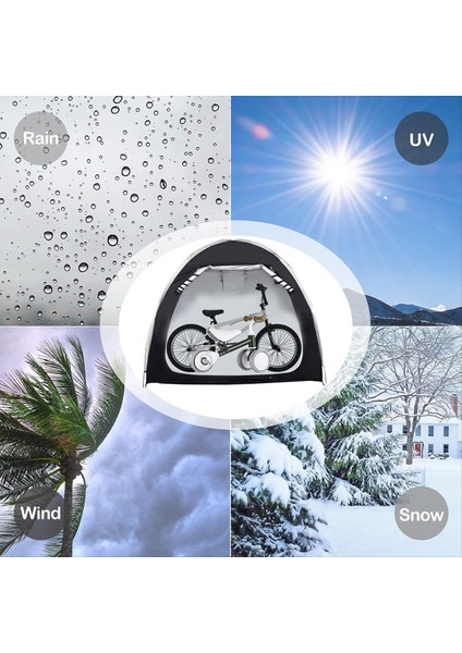 Açık Hava Taşınabilir Bisiklet Depolama Kulübeleri Su Geçirmez 2 Bisiklet Çadırı (Yurt Dışından) indirimleri