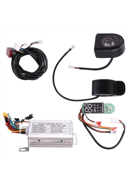 36V 350W Fırçasız Kontrol Cihazı + Bluetooth Ölçer + Işık + Hızlandırıcı Kiti (Yurt Dışından) fiyatları