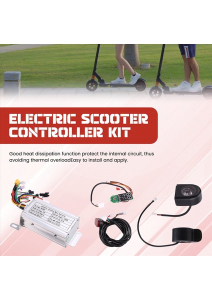 36V 350W Fırçasız Kontrol Cihazı + Bluetooth Ölçer + Işık + Hızlandırıcı Kiti (Yurt Dışından) indirimleri