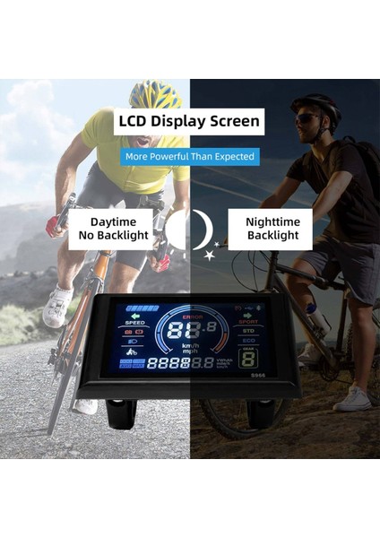 Ebike LCD Ekran 24-72V 5pin LCD-S966 Akıllı Renkli Ekran Su Geçirmez (Yurt Dışından) modelleri