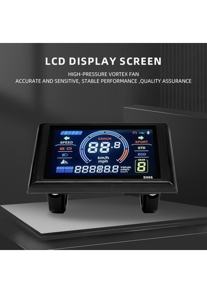 Ebike LCD Ekran 24-72V 5pin LCD-S966 Akıllı Renkli Ekran Su Geçirmez (Yurt Dışından) fırsatları