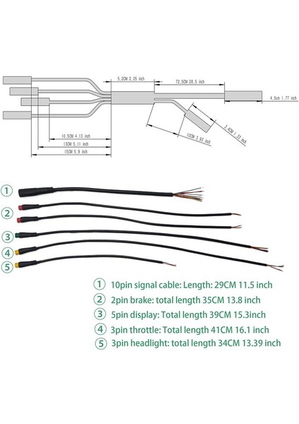 Elektrikli Bisiklet Ortak Kontrol Cihazı Dönüşümü Su Geçirmez Tel Kablo (Yurt Dışından) modelleri
