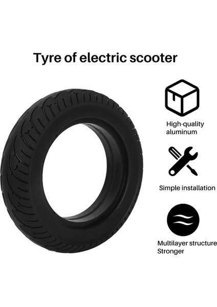 Katlanır E-Bisiklet Için 10X2,5 Siyah Katı Lastik Genişletilmiş Lastik Kauçuğu (Yurt Dışından) modelleri