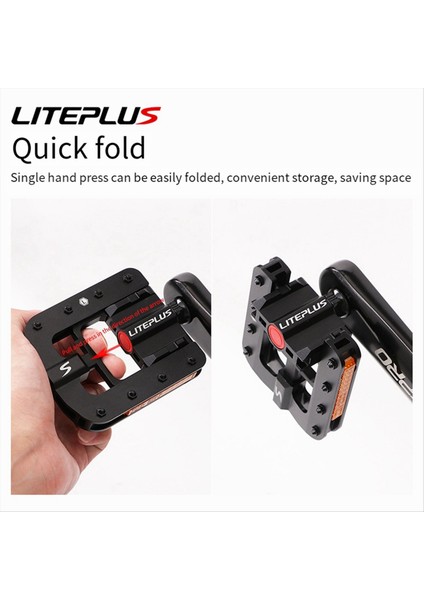 Liteplus Bisiklet Pedalları Windward Küçük Tekerlekli Katlanır Bisiklet Pedalları,c (Yurt Dışından)