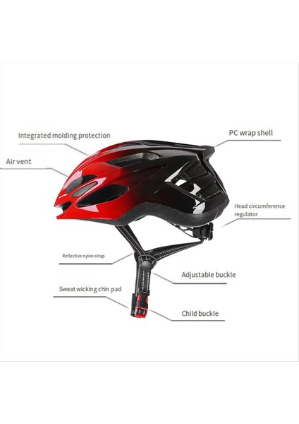 Yetişkin Bisiklet Kaskı Lambası - 57-62 cm Karbon Bisiklet Kaskı Uyumlu (Yurt Dışından) indirimleri