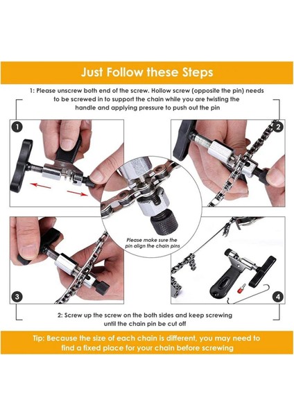 Bisiklet Zinciri Alet Seti, Bisiklet Tamir Aleti, Zincir Kesici Zincir Açacağı (Yurt Dışından) fırsatları