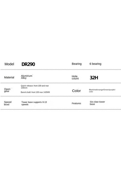 Ztto DR290 Bisiklet Göbekleri Kapalı Dağ Bisikleti Arka Göbek Kırmızı (Yurt Dışından) indirimleri