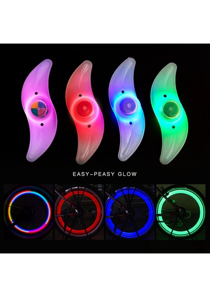 10 Adet Bisiklet Jant Lambası LED Neon Işık Lastik Flaş Işığı Su Geçirmez (Yurt Dışından) modelleri