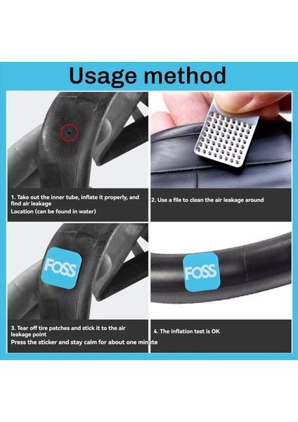 Foss 6 Adet/takım Bisiklet Lastiği Yama Hızlı Kuruyan Iç Lastik Tamir Pedi Aracı (Yurt Dışından) fırsatları