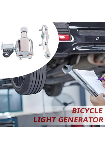 Bisiklet Lambası 12V 6W Dinamo Motorlu Sürtünmeli Far Arka Işık Kiti (Yurt Dışından)