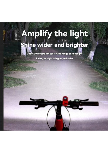 Gece Sürüşü Için 2'si 1 Arada Bisiklet Lambası ve Kornası Seti, Gece Bisikleti El Feneri Aksesuarları, 4 Işık Modu, Ipx5 Siyah (Yurt Dışından) indirimleri