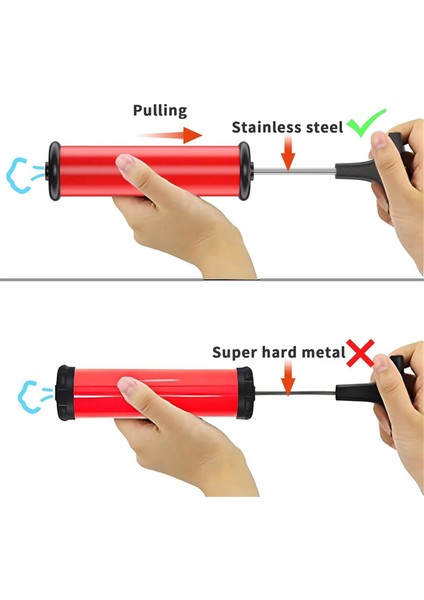 Futbol Topu Pompası Top Pompası Kompakt Spor Topu Pompası Seti 5 Iğne, Başlık ve Hortum - Taşınabilir Itmeli (Yurt Dışından) fiyatları