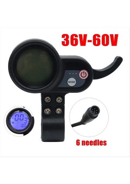 Jp Için 36V-60V LCD Ekranlı Gösterge Paneli 6pın E Scooter E Bisiklet Sayacı (Yurt Dışından) modelleri