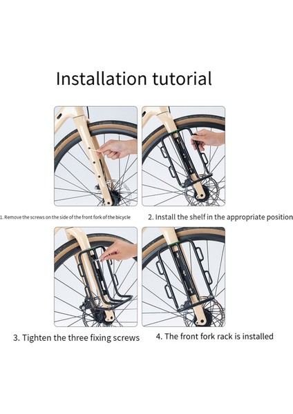 Rockbros Bisiklet Ön Çatal Rafı, Bisiklet Çatal Çantası, Yol Bisikleti Rafları, Yük Taşıyan Bagaj, Taşınabilir Bisiklet Çantası Aksesuarı (Yurt Dışından)