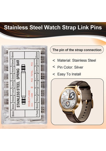 360 Adet Paslanmaz Çelik Saat Kayışı Yay Çubukları Kayış Bağlantı Pimleri 6-25MM Tamir Takımı (Yurt Dışından) fırsatları