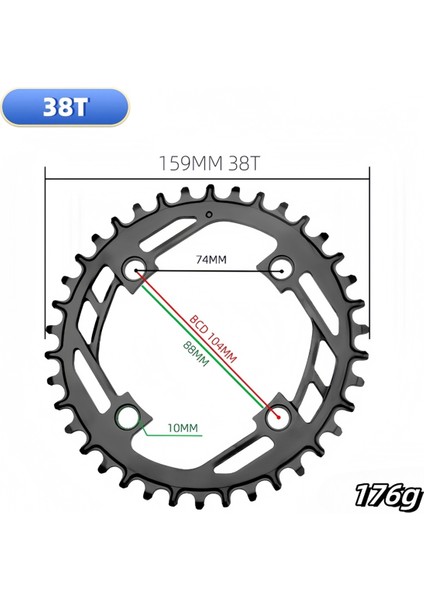 Dağ Bisikletleri Için BCD104 Zincir Dişlisi 38T Dişli Plakası (Yurt Dışından) fırsatları