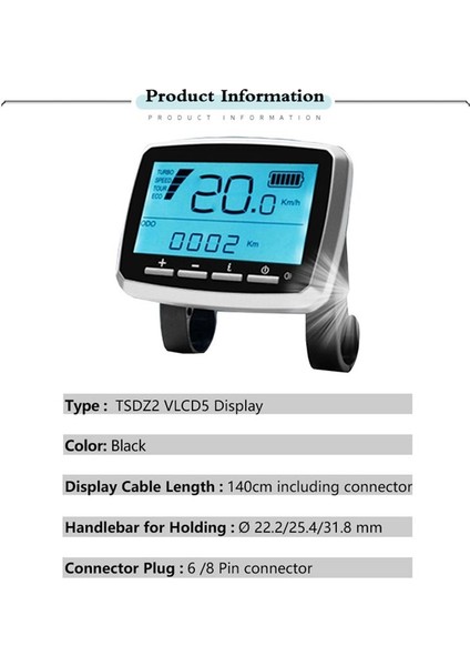 Tongsheng Tsdz2 Için USB Fişli Elektrikli Bisiklet Vlcd5 8pin Ekran (Yurt Dışından) indirimleri